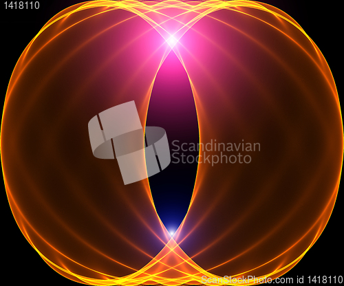 Image of abstract colorful design rings isolated
