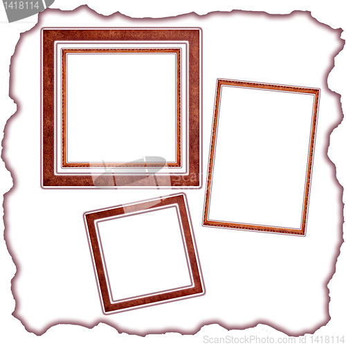Image of frames old leather