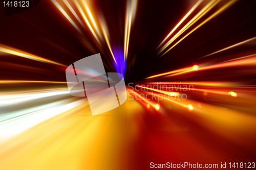 Image of night zoom acceleration motion 