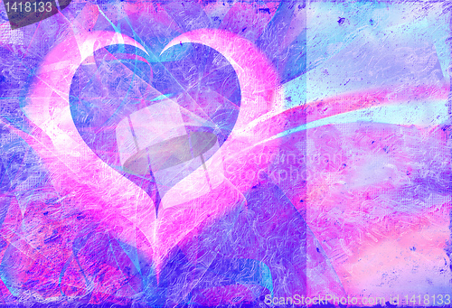 Image of abstract gradient ribbon template