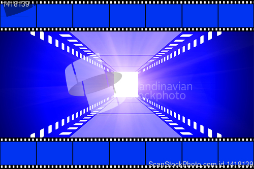 Image of cinema movie projector and film