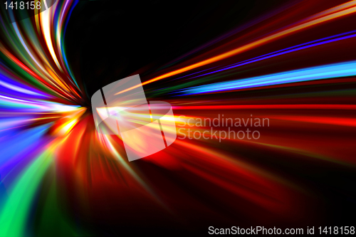 Image of abstract night acceleration speed motion 