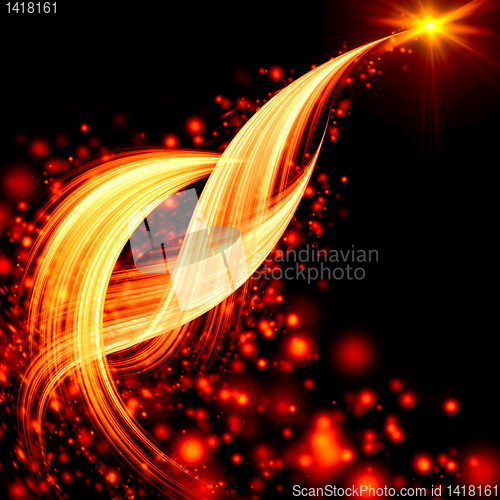 Image of abstract cosmic wave comet