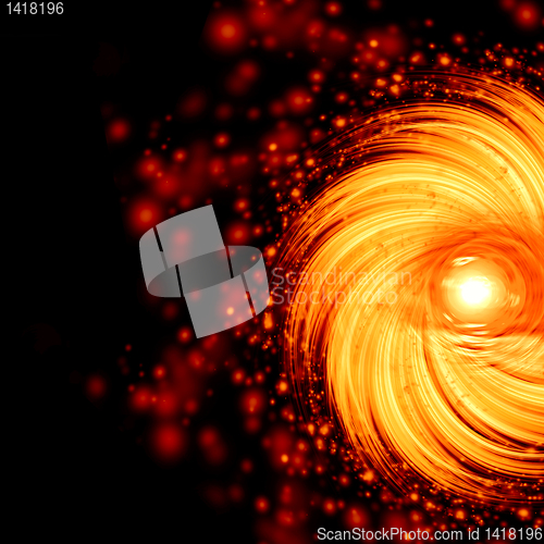 Image of glowing motion plasma and funnel