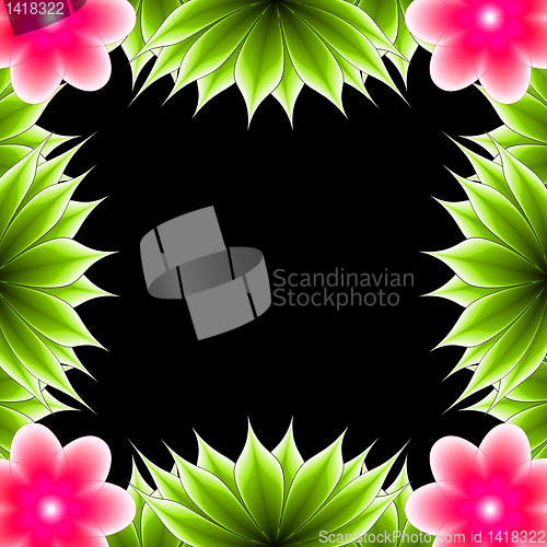 Image of abstract applique flower 