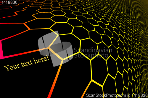 Image of gradient silhouette hexagonal grid pattern