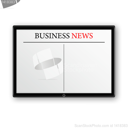 Image of news on tablet pc