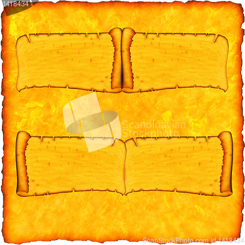 Image of vintage antique ancient scroll