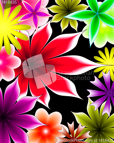 Image of abstract gradient flower 