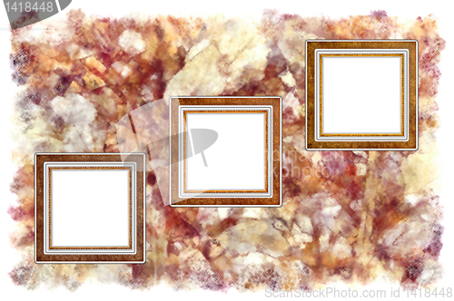 Image of frames old leather on a abstract art grunge background