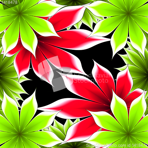 Image of abstract frame applique flower