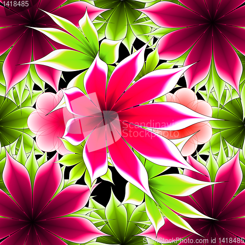 Image of abstract frame applique flower