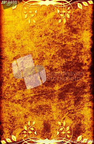 Image of vintage floral grunge background 