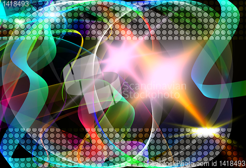 Image of abstract gradient ribbon template