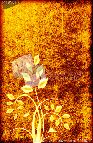 Image of vintage floral grunge background 