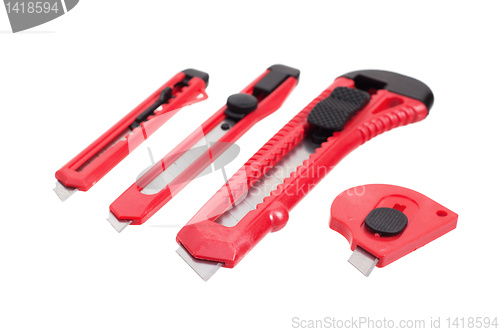 Image of The complete set of cutters isolated over a white background