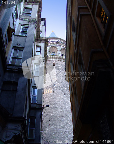 Image of Tower between buildings