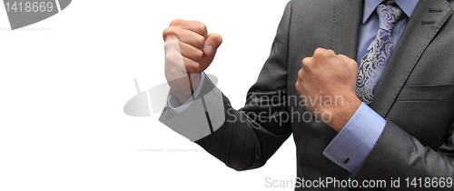 Image of boxing businessman