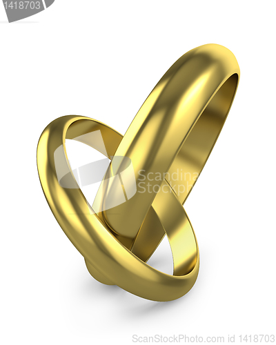 Image of Pair of connected wedding rings