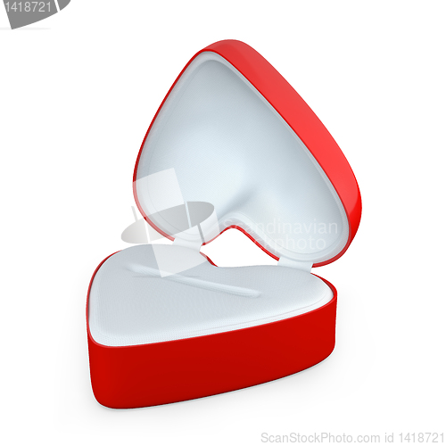 Image of Red heart shaped box for jewelry