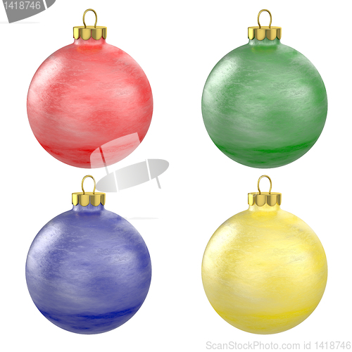 Image of Four christmas balls