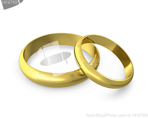 Image of Two golden wedding rings