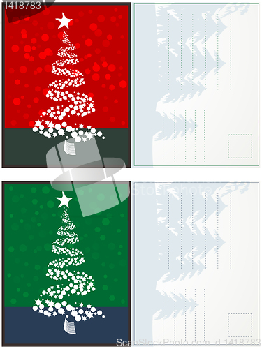 Image of Christmas postcards set