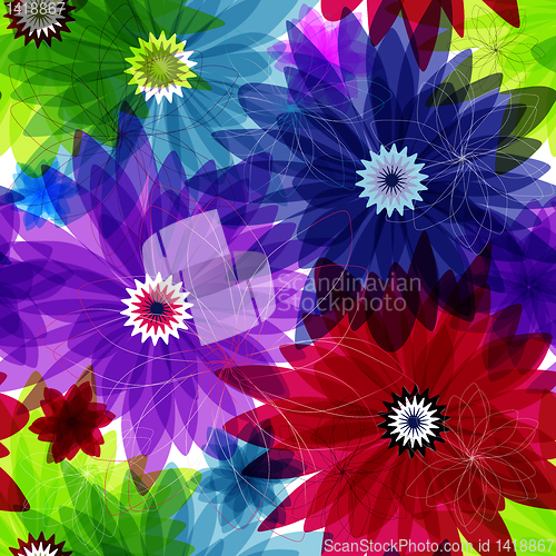Image of Seamless floral vivid pattern