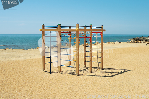 Image of Children's playground by the sea.