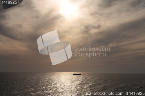 Image of Sunset over the sea.