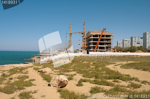 Image of Construction on the beach.