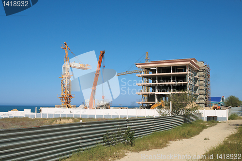 Image of Construction on the beach.