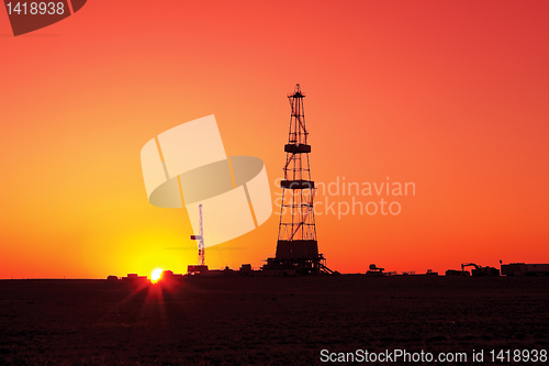 Image of Drilling sunset.