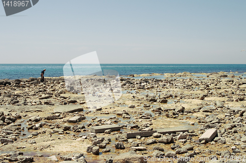 Image of The stones on the beach.