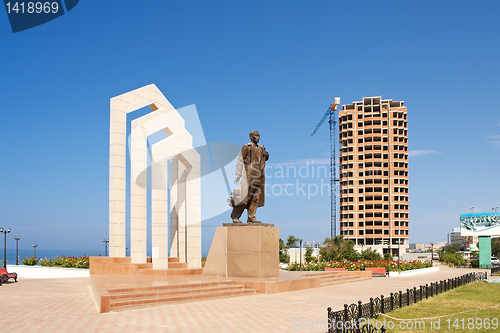 Image of Monument Tobaniyazu Alniyazuly in Aktau.