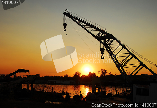 Image of Sunset over Sava river