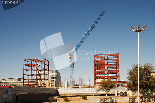 Image of Construction Cranes.