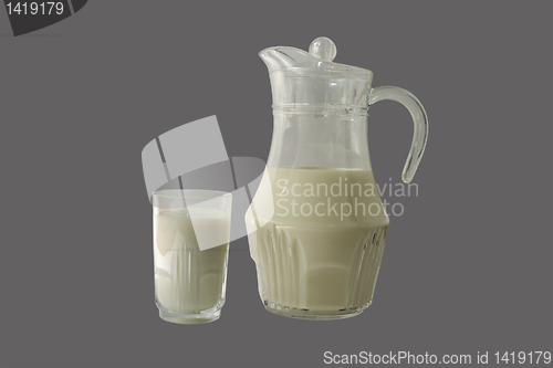 Image of carafe of milk.