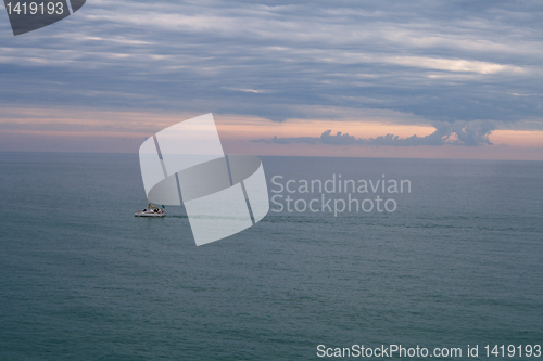 Image of Yacht at sea.