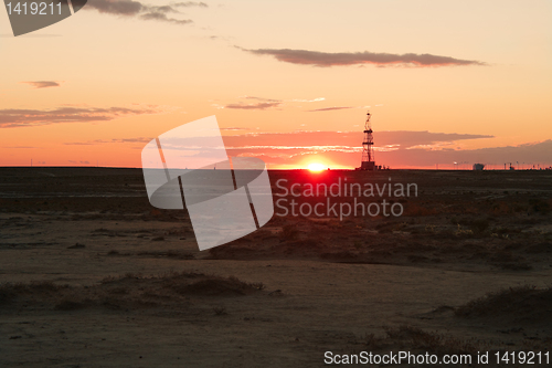 Image of Drilling sunset.