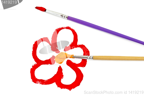 Image of Painted flower colors