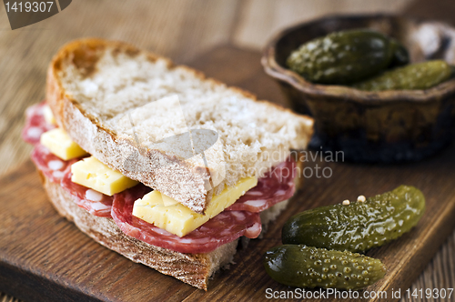 Image of Salami sandwich