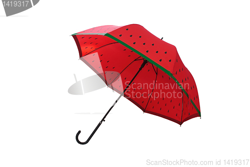 Image of Red umbrella.