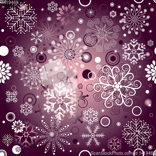 Image of Violet Christmas seamless pattern