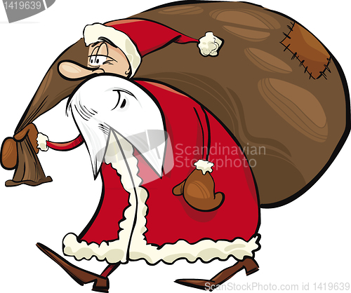 Image of Santa Claus with gifts