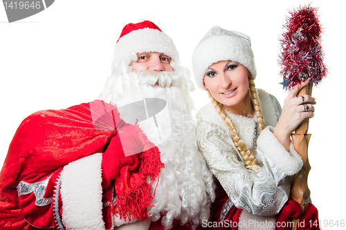Image of Russian Christmas characters father Frost and Snow Maiden 