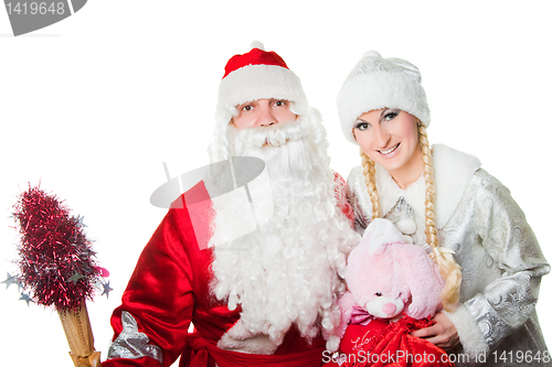 Image of Russian Christmas characters father Frost and Snow Maiden 
