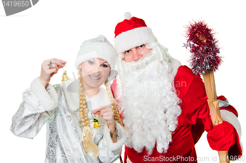 Image of Russian Christmas characters father Frost and Snow Maiden