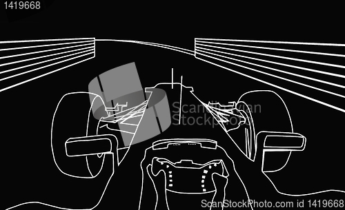 Image of Silhouette F1 Cockpit View 