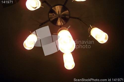 Image of six lamped chandelier